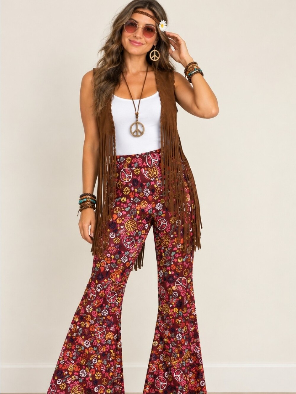 Hippie Costume Full Set. Size MEDIUM